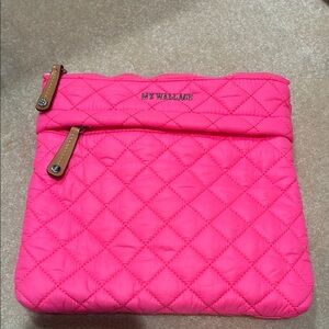 MZ Wallace Pink Quilted Crossbody Bag